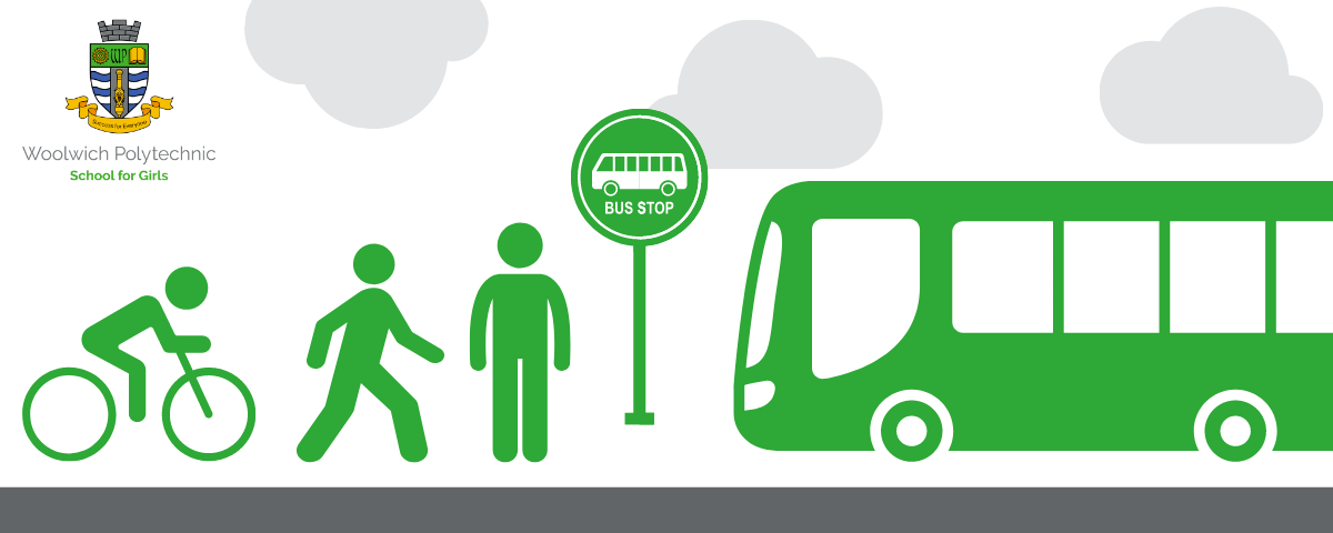 vectors of a bus, a person, a person walking and a person on a bike