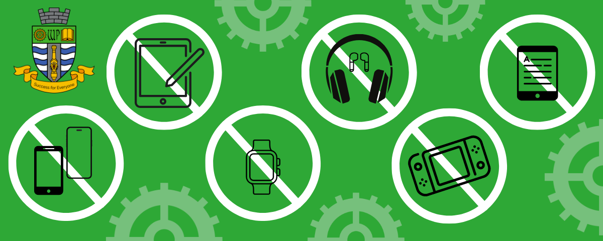 Vector images of devices not allowed in school