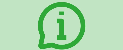 light Green background with a green icon of an 'i'  information sign