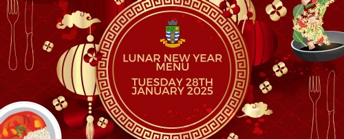 Lunar new year menu themed vector illustrations